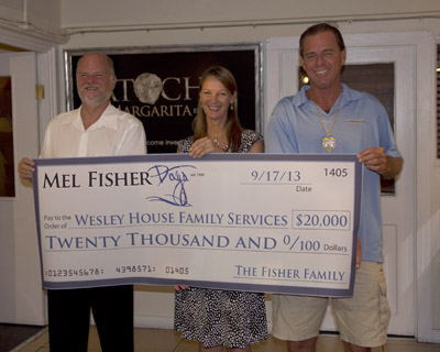 Wesley House Mel Fisher Days donation check