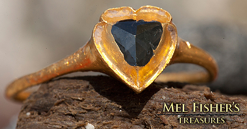 Mel Fisher's Treasures Margarita Gold Shaped Heart Ring Found